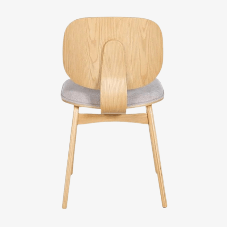 Silla de comedor de madera y tapizado Everly natural - Vintahome