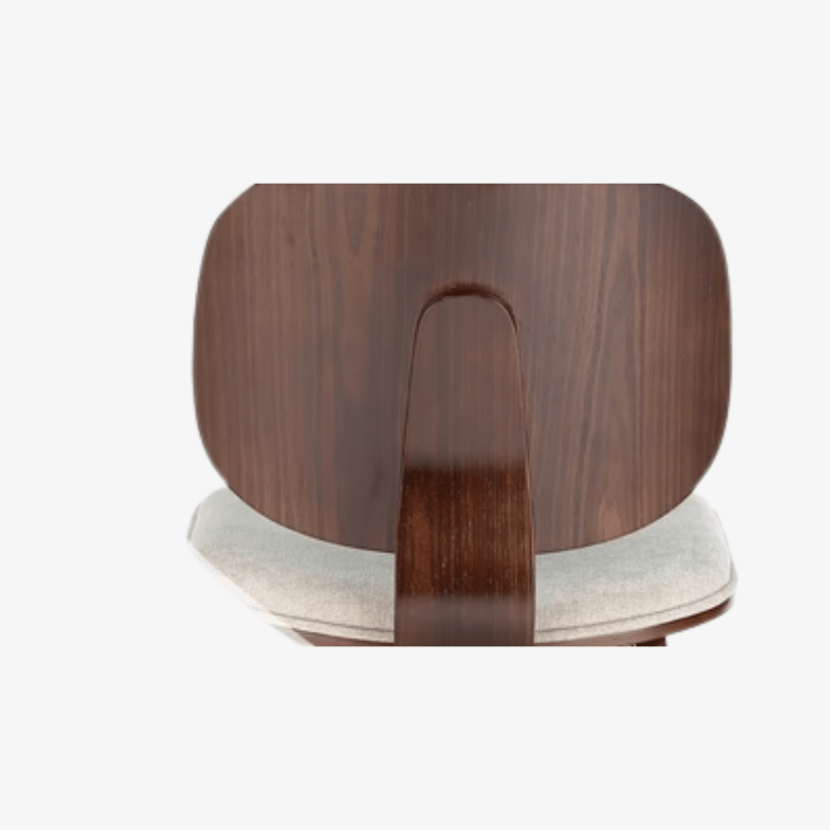 Silla de comedor de madera y tapizado Everly nogal - Vintahome