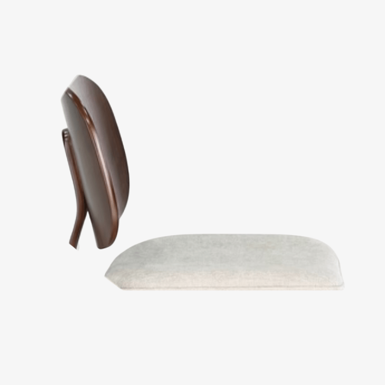 Silla de comedor de madera y tapizado Everly nogal - Vintahome