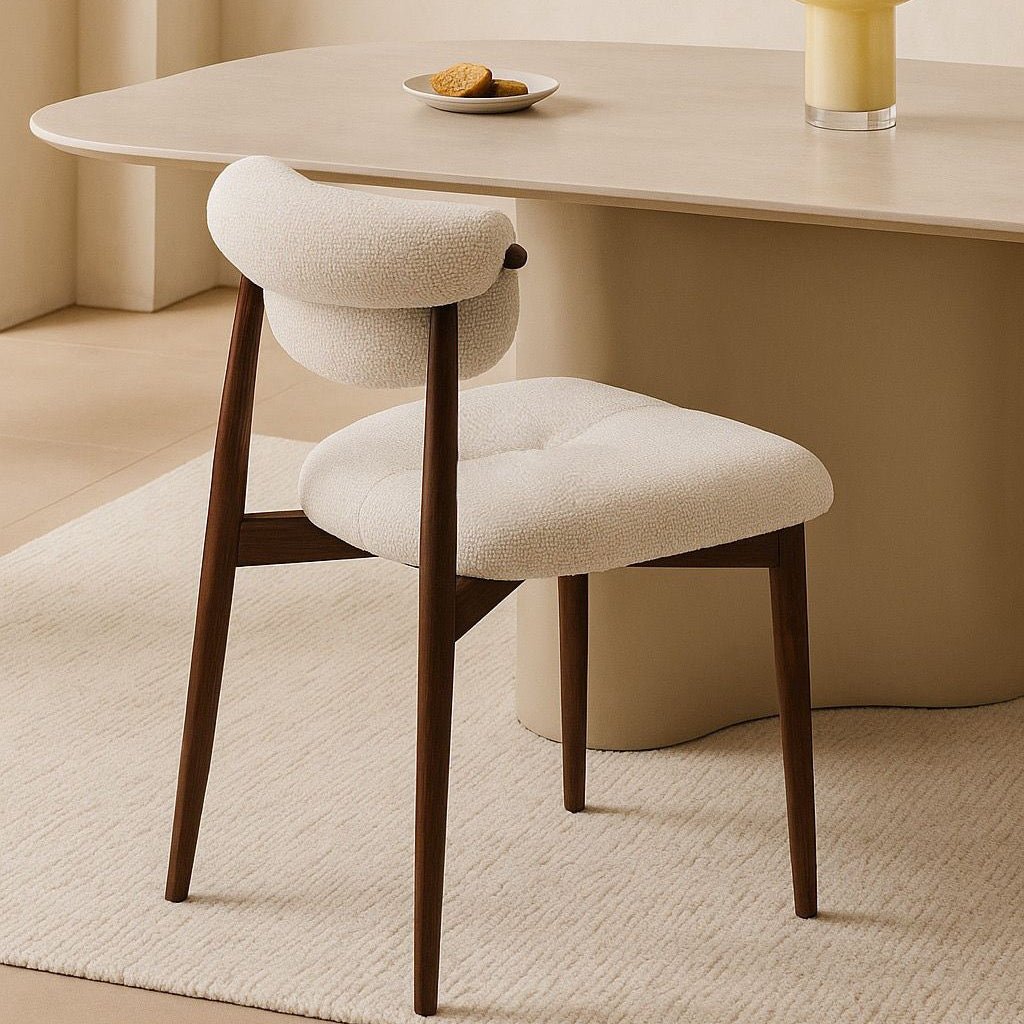 Scandinavische eetkamerstoel Lagem walnoot - Vintahome