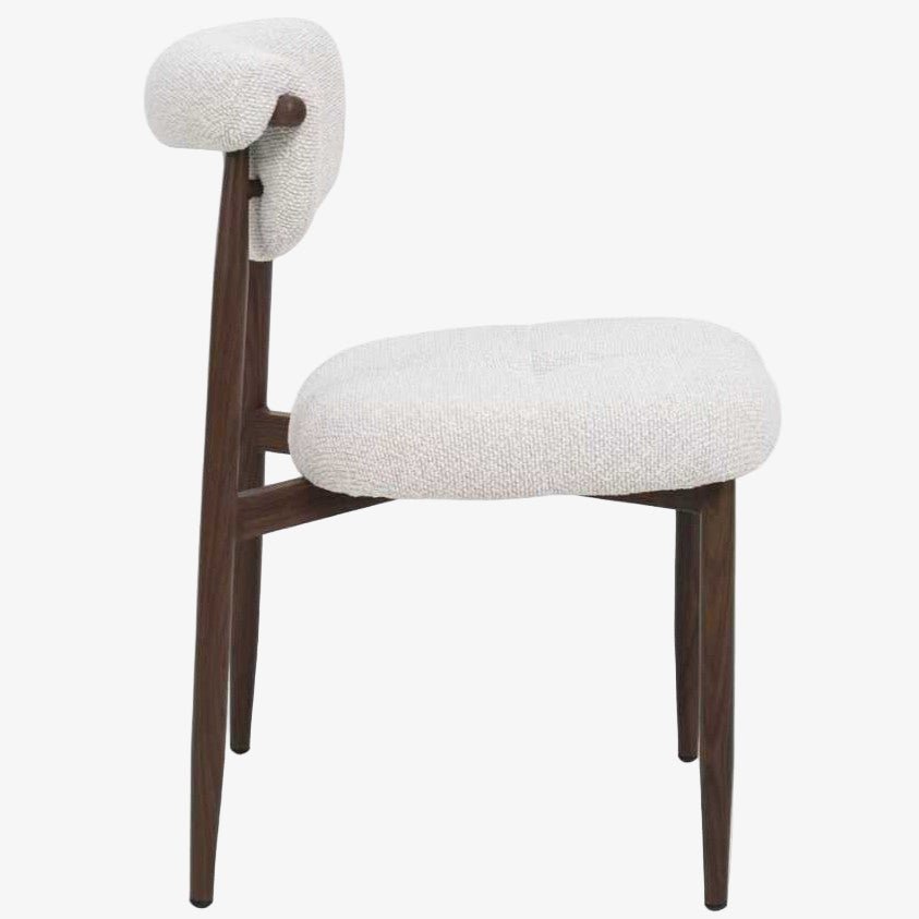 Scandinavische eetkamerstoel Lagem walnoot - Vintahome