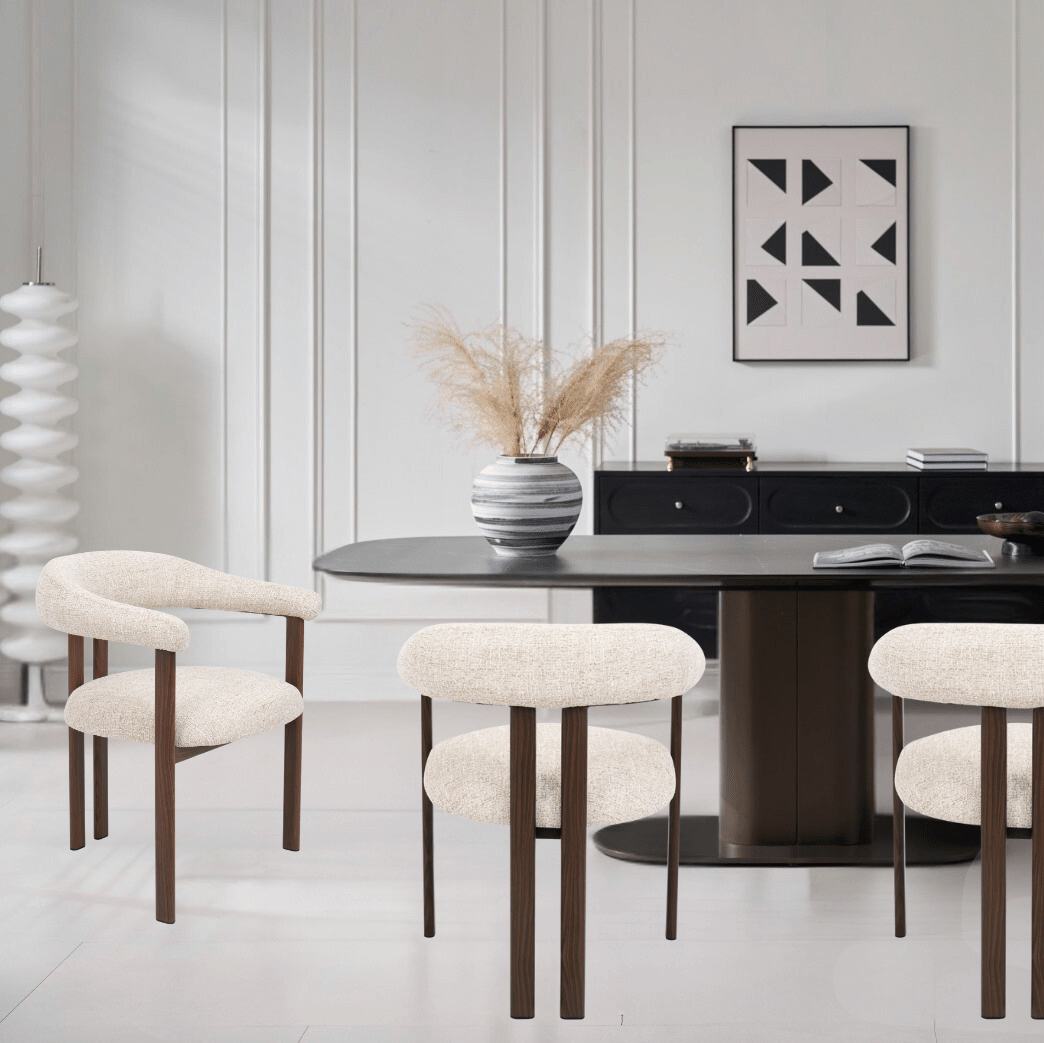 Silla de comedor escandinavo con brazos HYGGE Tapizado - Vintahome