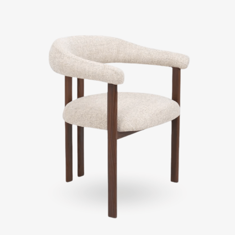 Silla de comedor escandinavo con brazos HYGGE Tapizado - Vintahome