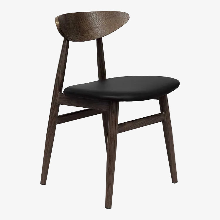 Silla de comedor estilo danés nogal Dalma