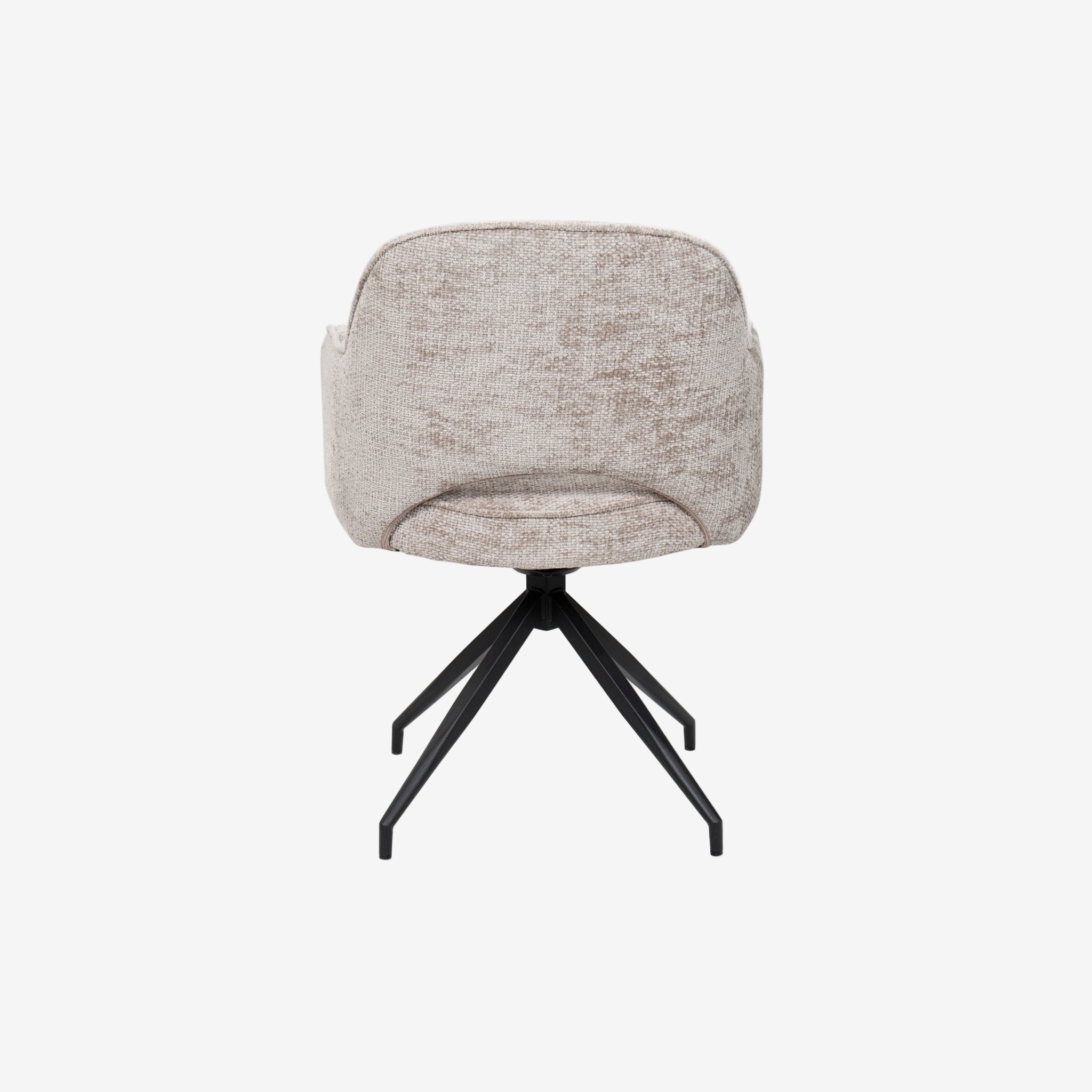 Silla de comedor giratoria Nikola chenilla taupe - Vintahome