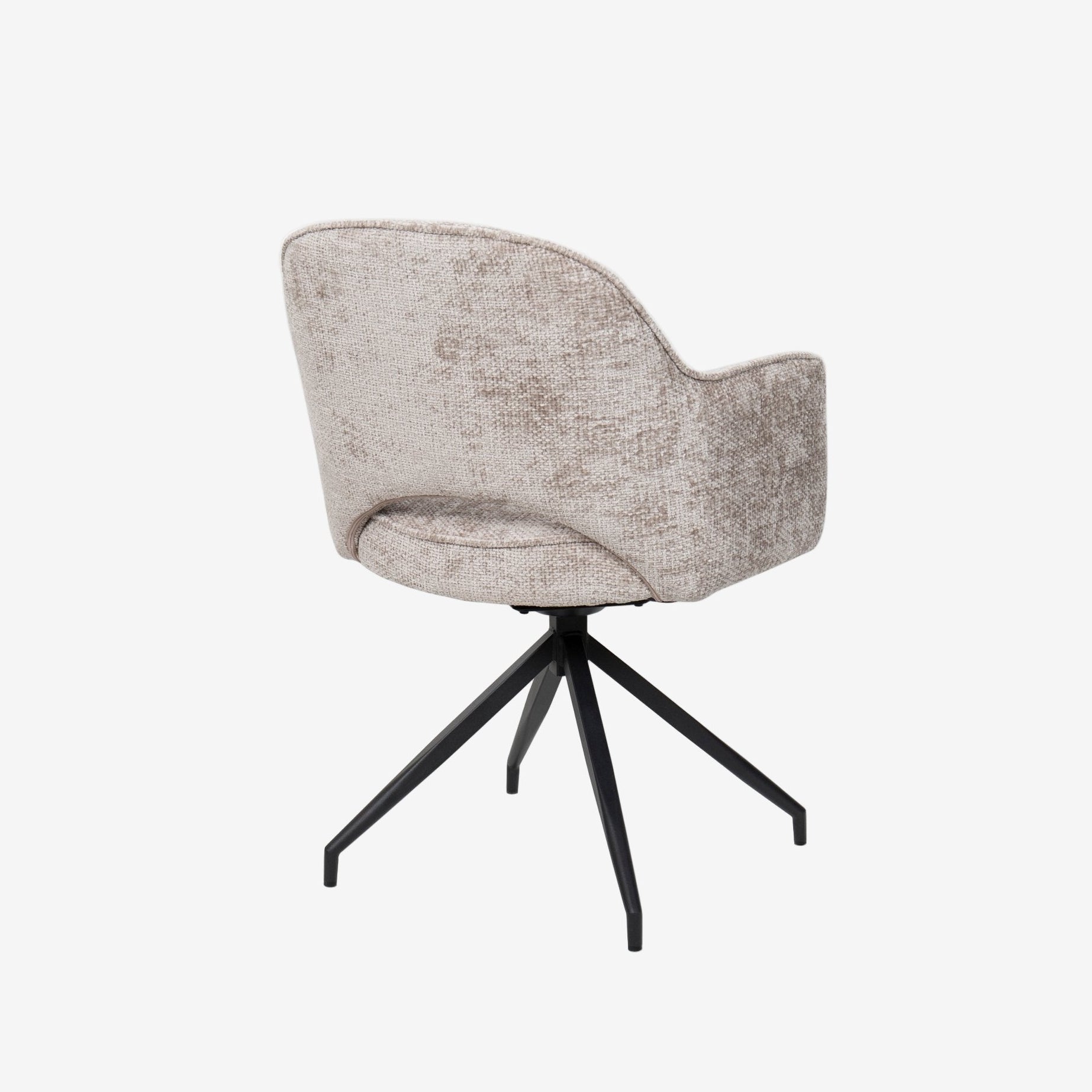 Silla de comedor giratoria Nikola chenilla taupe - Vintahome