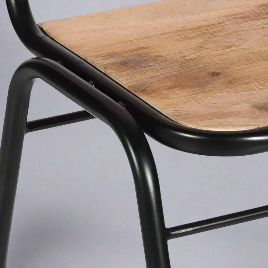 Silla de comedor industrial madera Louri