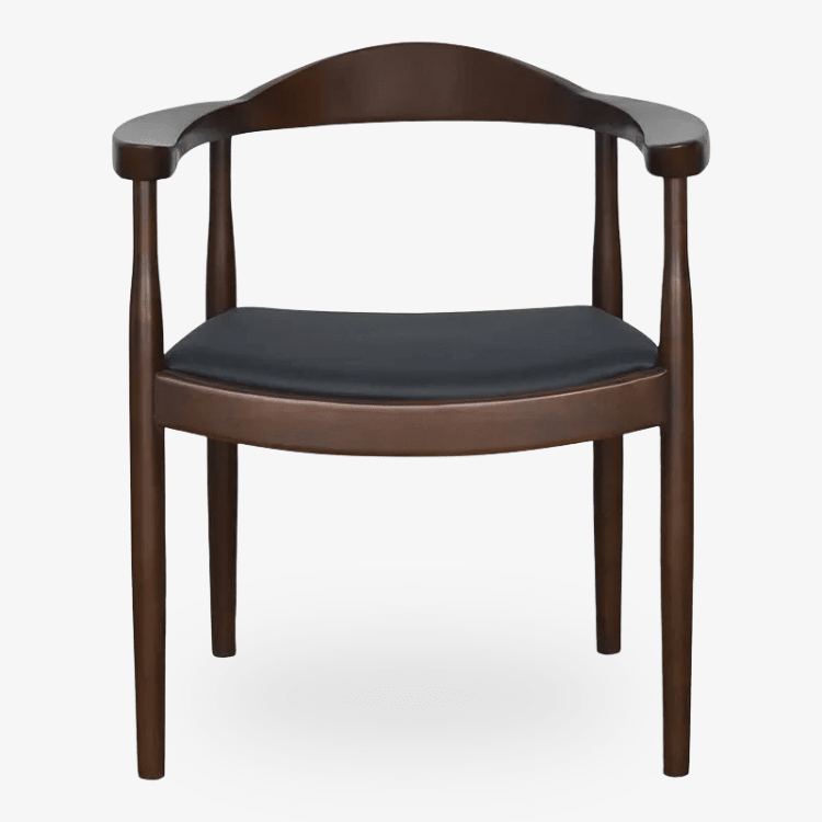 Nevu gepolsterter Esszimmerstuhl aus Walnussholz mit Armlehnen - Vintahome