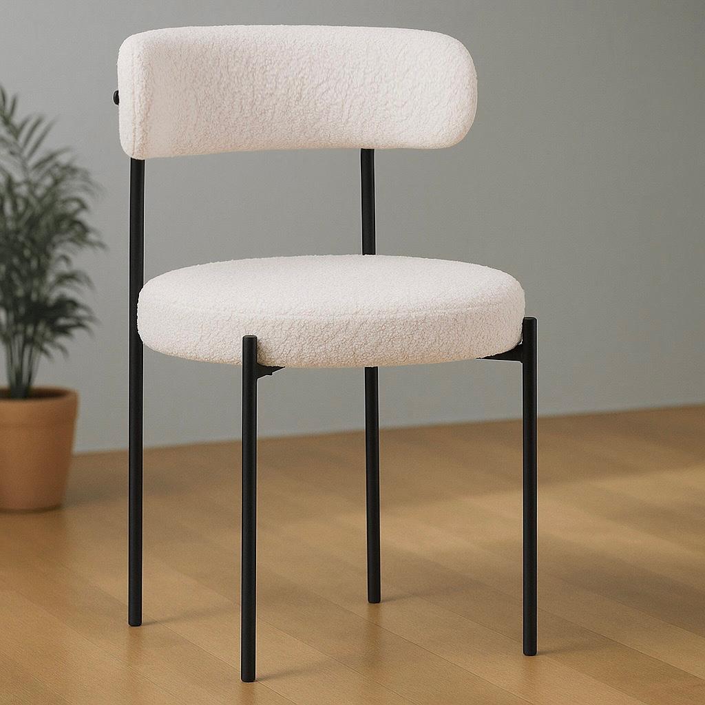 Silla de comedor Matis boucle - Vintahome