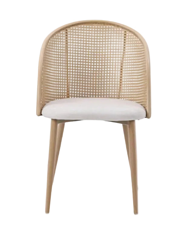 Sedia da pranzo naturale sedile beige Muler
