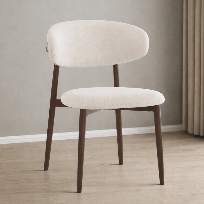 Silla de comedor nórdica acero nogal Olimpo - Vintahome