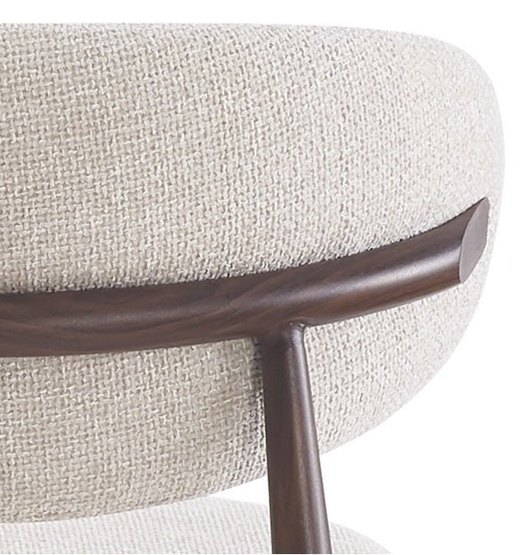 Chaise de salle à manger nordique en acier noyer Olimpo