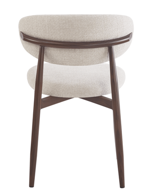 Chaise de salle à manger nordique en acier noyer Olimpo