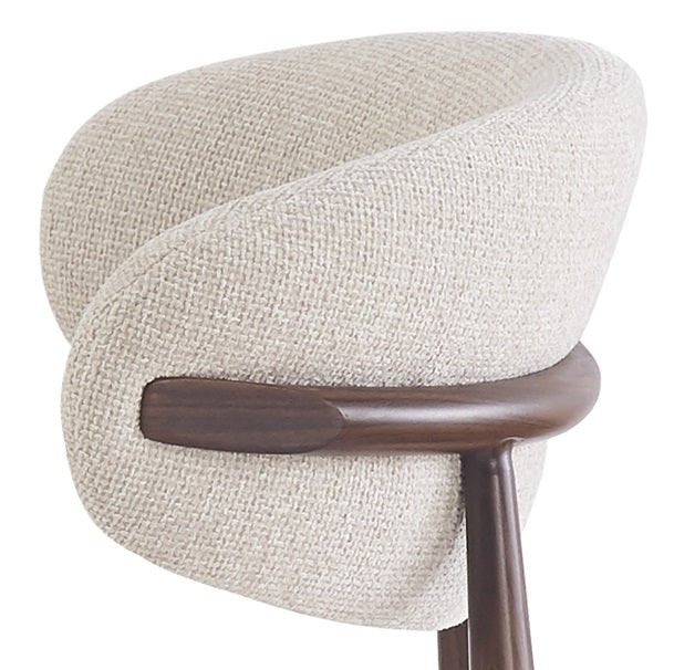 Chaise de salle à manger nordique en acier noyer Olimpo