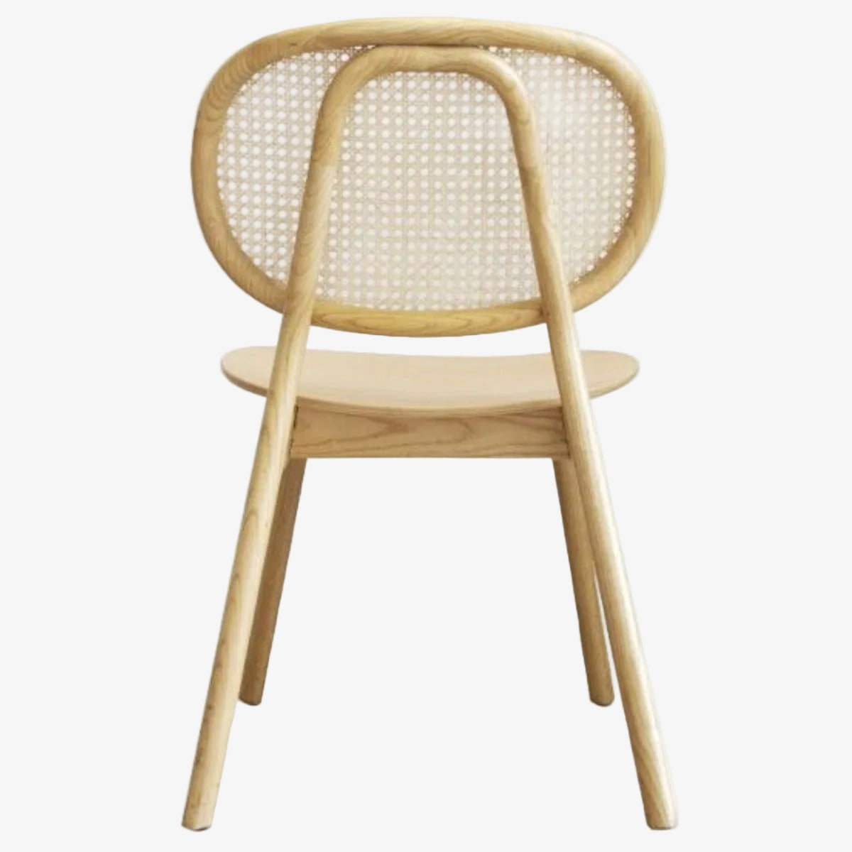 Sedia da pranzo nordica in legno Henar e rattan
