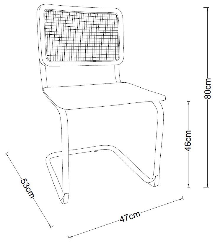 Silla de comedor ratán y tapizada Ninfa - Vintahome