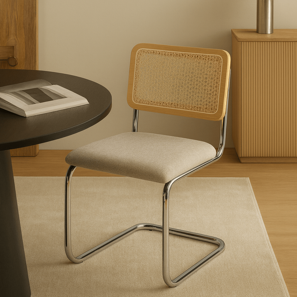 Silla de comedor ratán y tapizada Ninfa - Vintahome