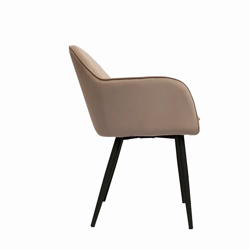 Chaise de salle à manger en velours Velur-Beige