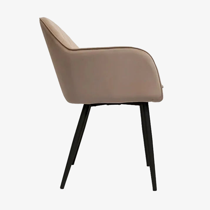 Velur-Bege Velvet Essstuhl