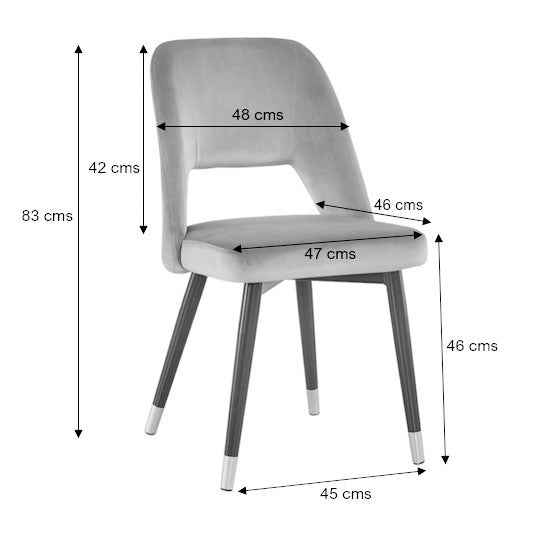 Chaise de salle à manger Zaima Bleu