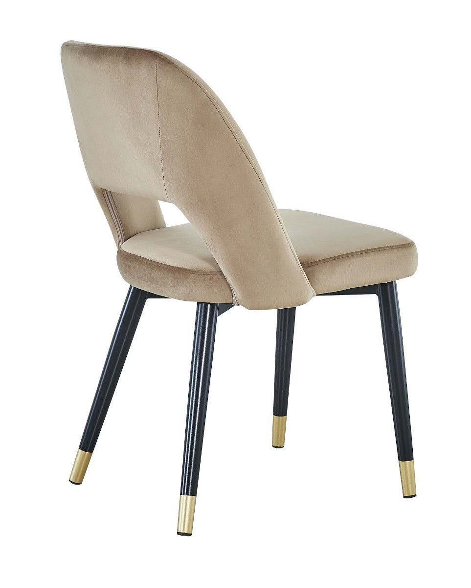 Lot de 4 chaises de salle à manger en velours Zaima