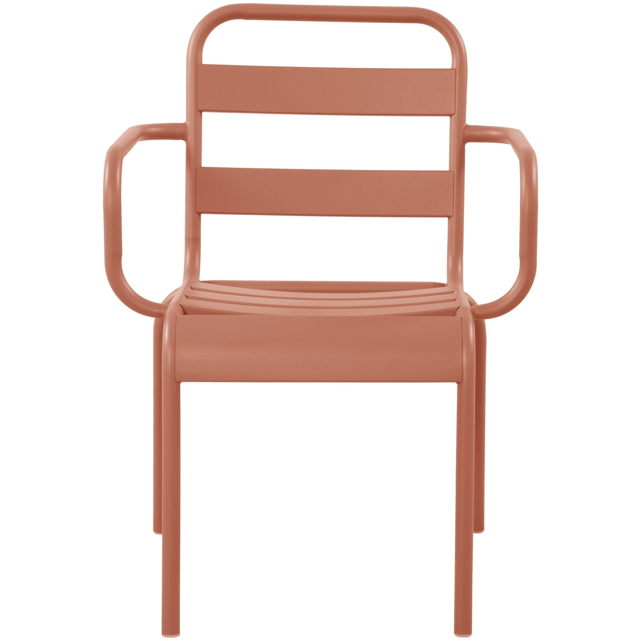 Silla de jardín de metal con brazos Oriol - Vintahome