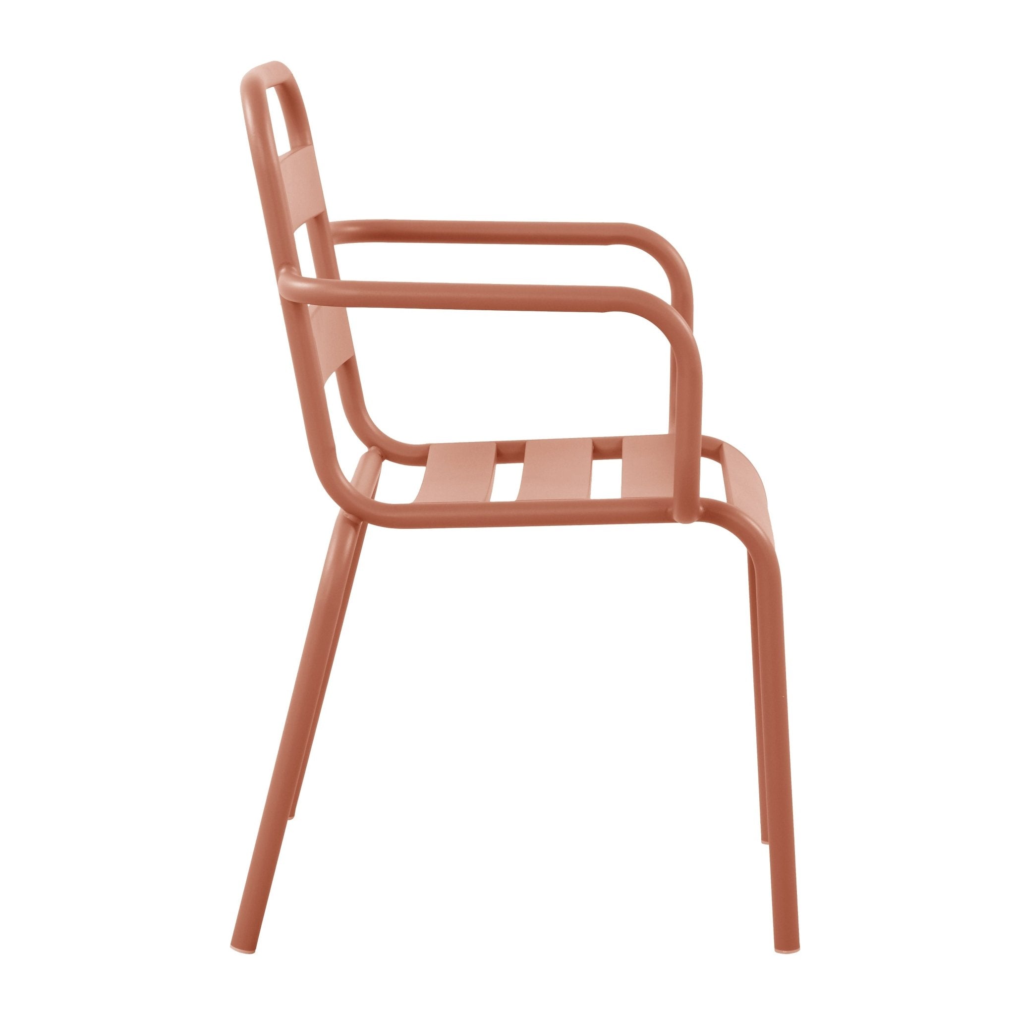 Silla de jardín de metal con brazos Oriol - Vintahome