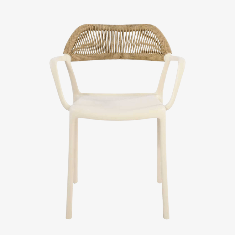 Silla de jardín respaldo cuerda Eco en polipropileno - Vintahome