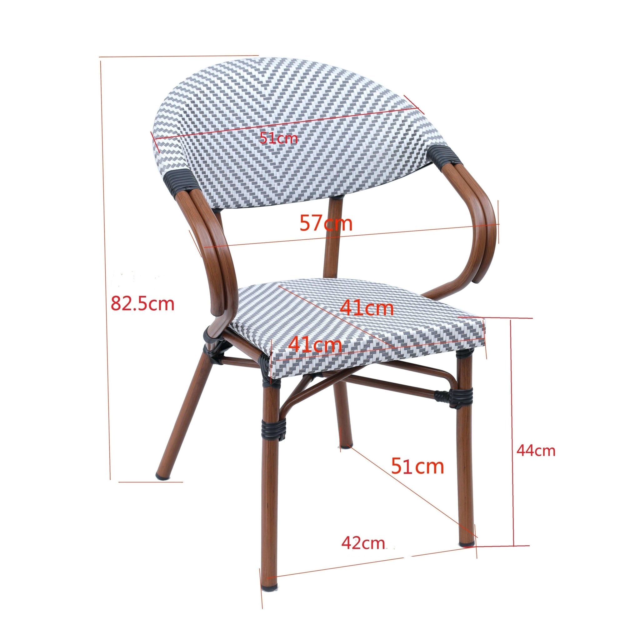 Silla parisina brazos Loma