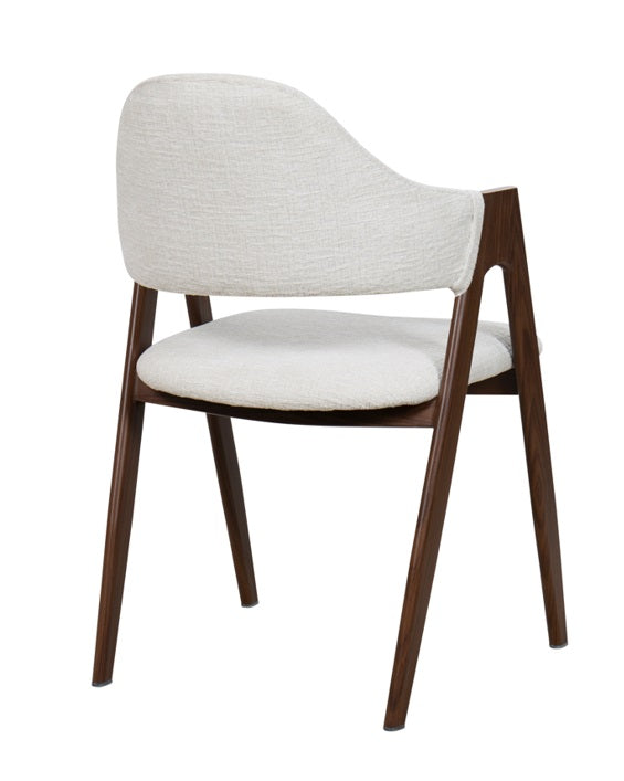 Silla de comedor con brazos nórdica Loira beige