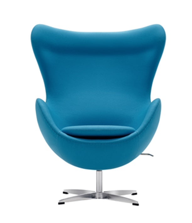 Silla EGG chair tapizado Lana azul