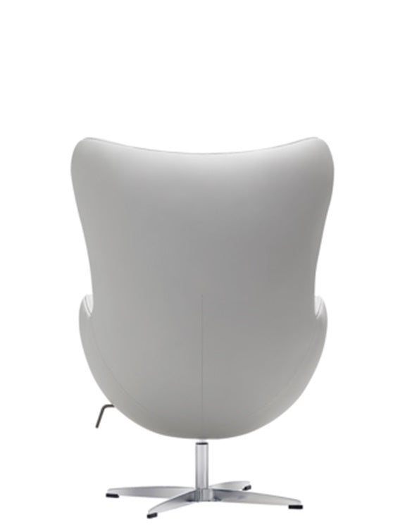 Silla EGG chair tapizado Semipiel blanco