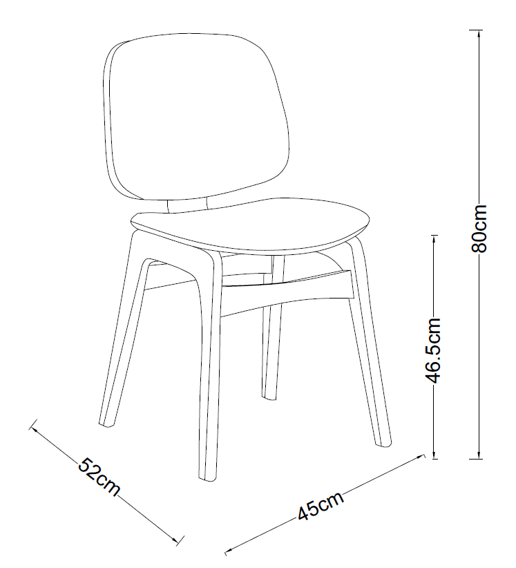 Chaise de salle à manger Everly en bois naturel et tissu d'ameublement