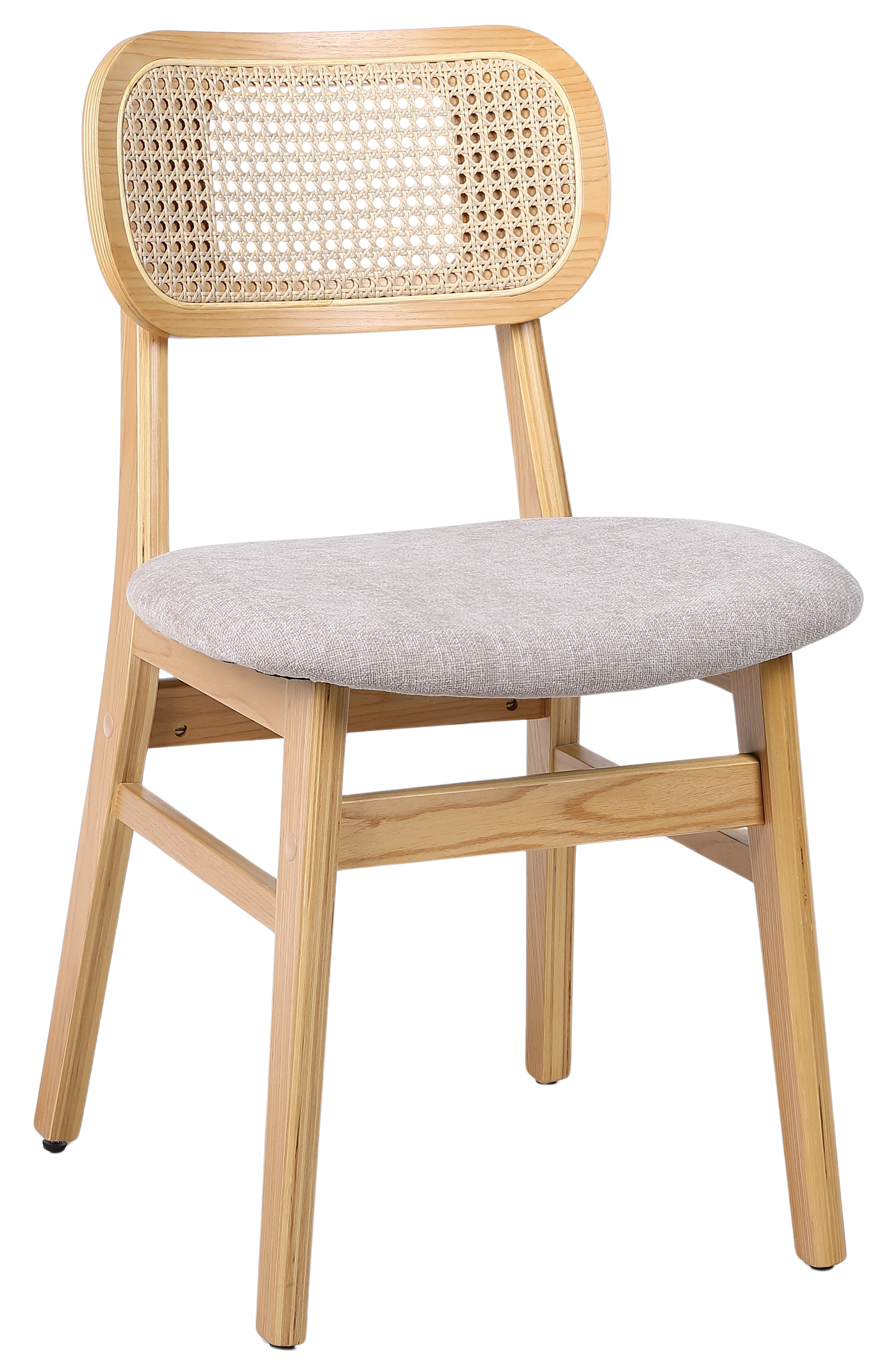 Chaise de salle à manger nordique en bois et rotin Nantes