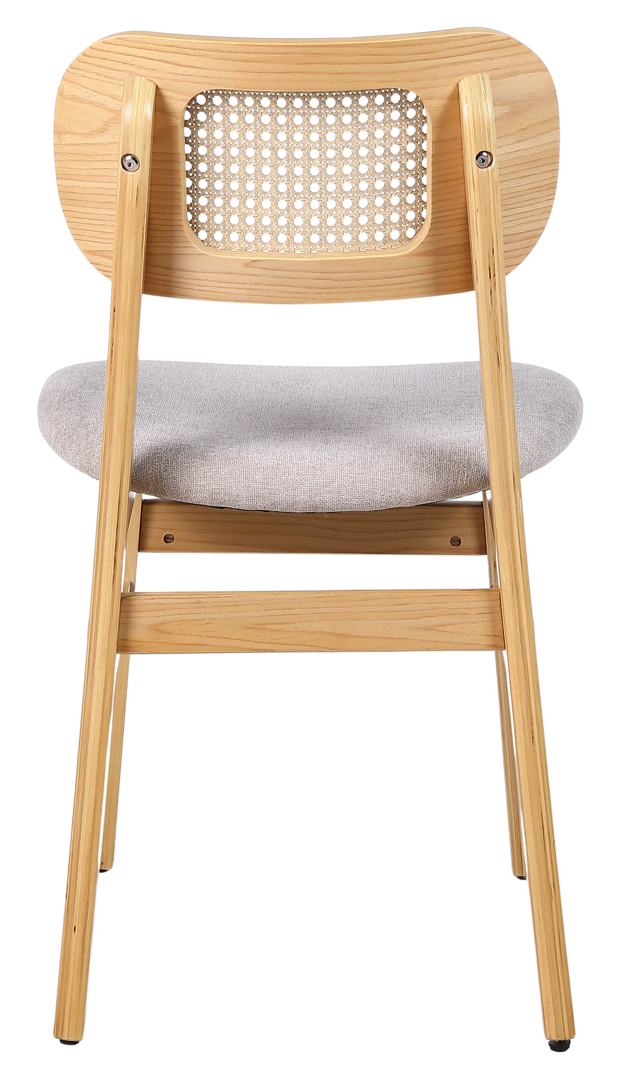 Chaise de salle à manger nordique en bois et rotin Nantes