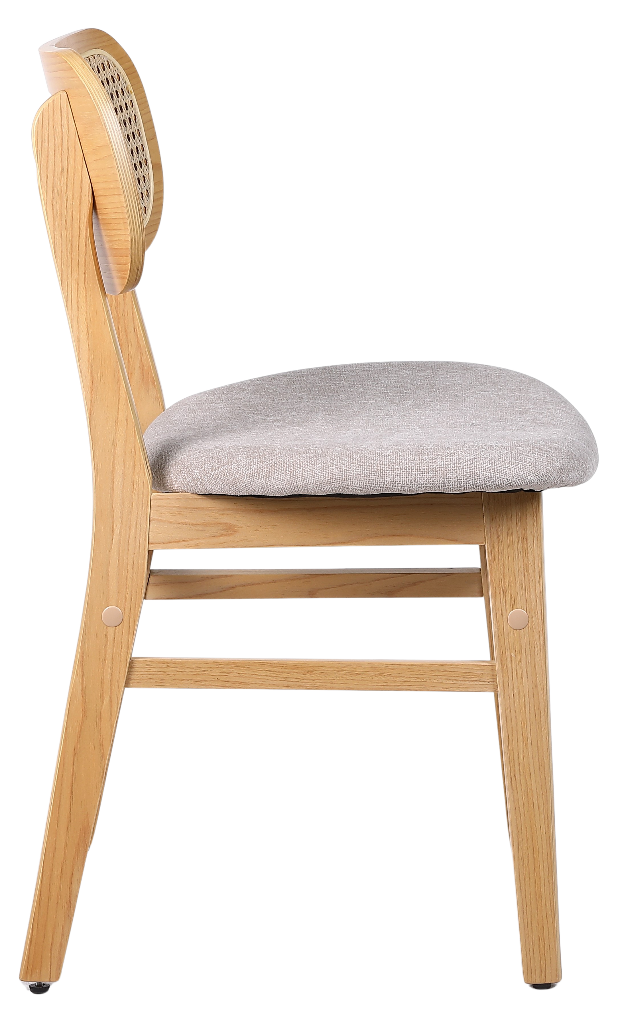 Chaise de salle à manger nordique en bois et rotin Nantes