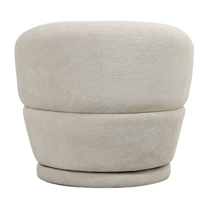 Poltrona giratória Manises coral bouclé