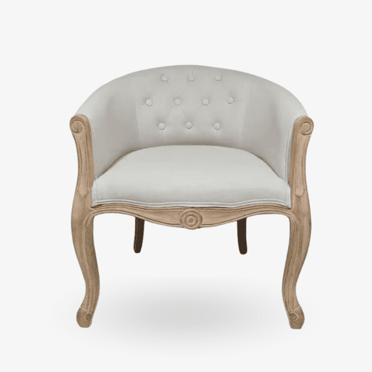 Getufteter Sessel mit Naturholzbezug - Vintahome