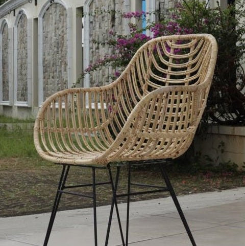 Sillon comedor de ratán Lionel natural