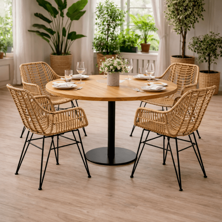 Sillon comedor de ratán Lionel natural - Vintahome