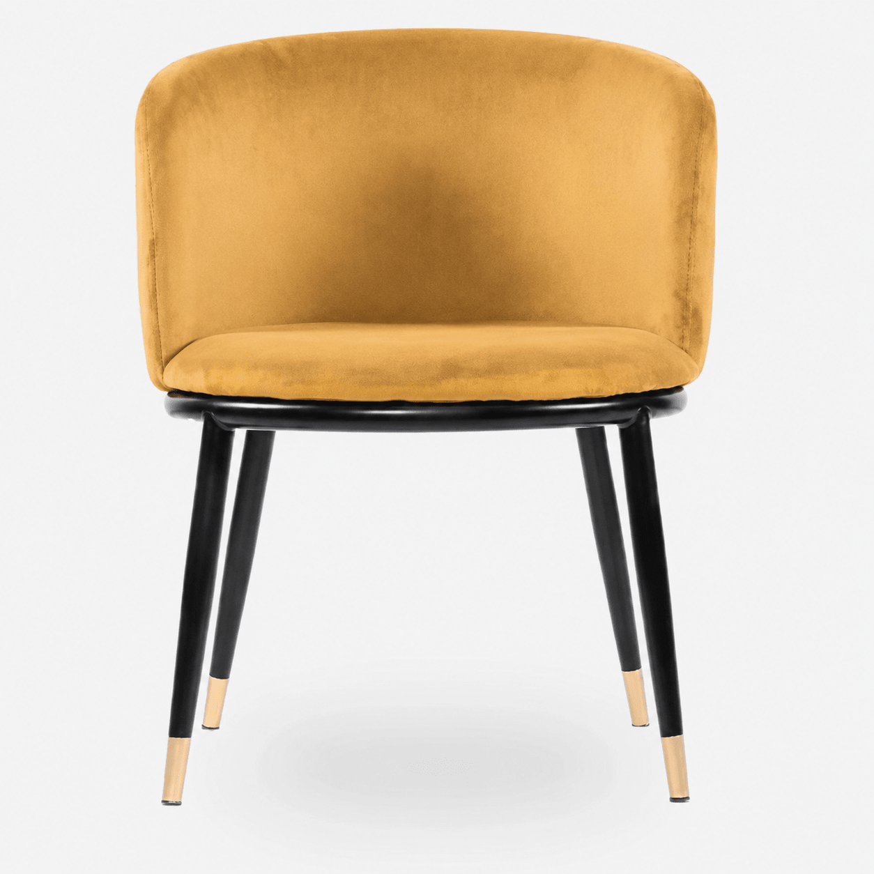 Sillón comedor terciopelo Enid Amarillo - Vintahome