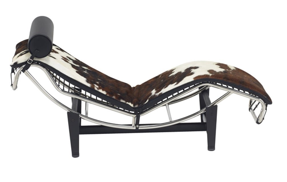 Poltrona chaise longue de couro marrom pônei