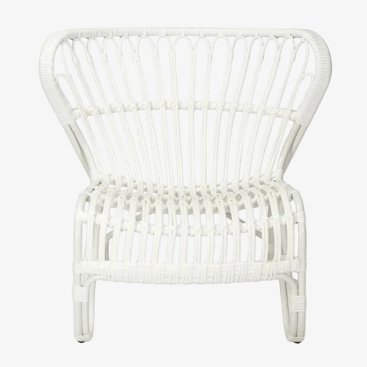Sillón de ratán sintético blanco Mykonos - Vintahome