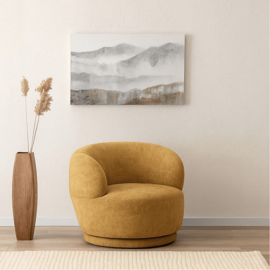 Sillón giratorio de chenilla Manises - Vintahome