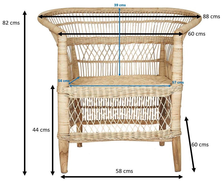 Thaise natuurlijke rattan fauteuil