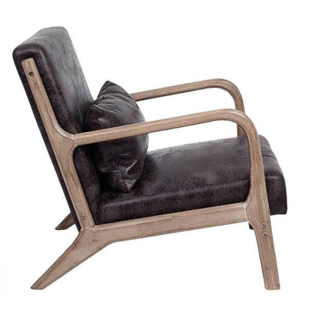 Fauteuil vintage en tissu vieilli Miño - Vintahome