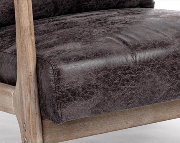 Fauteuil vintage en tissu vieilli Miño