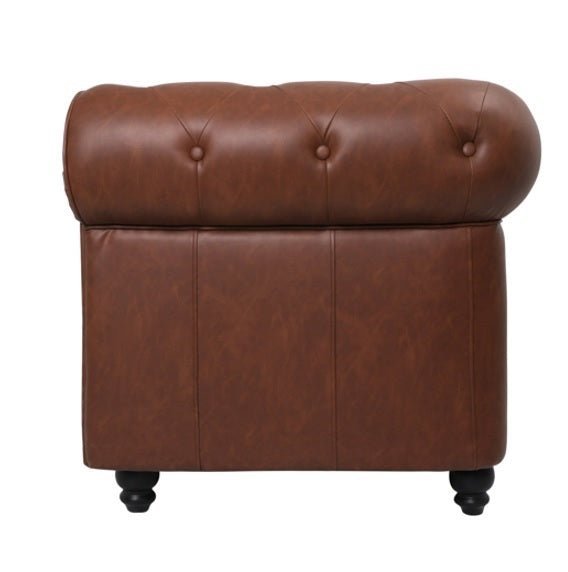 Sofá chesterfiel 3 plazas marrón vintage - Vintahome