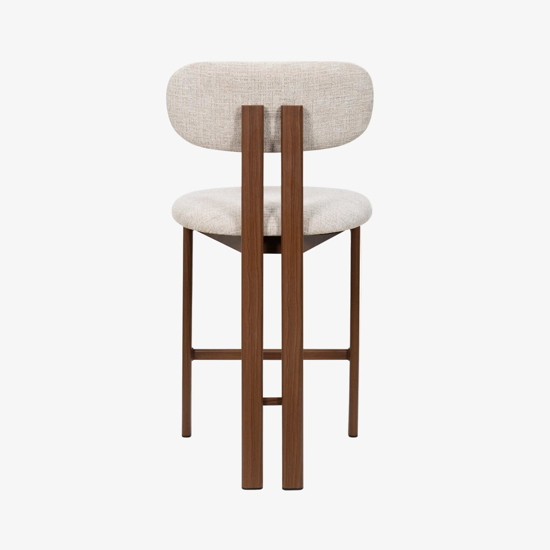 Taburete de bar acero nogal tapizado tejido Liberty 65 - Vintahome