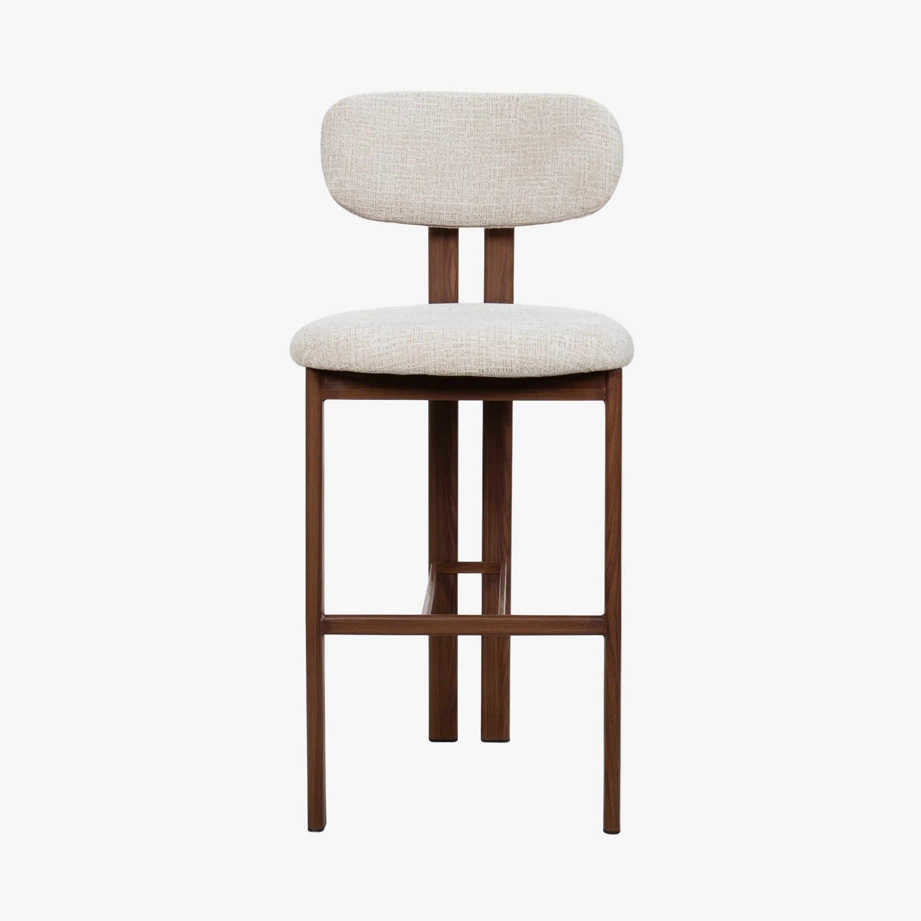 Tabouret de bar en acier noyer recouvert de tissu Liberty 75